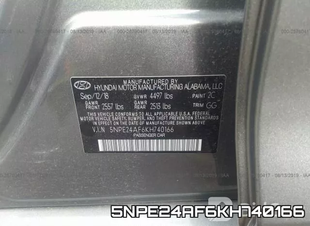5NPE24AF6KH740166 фото 10
