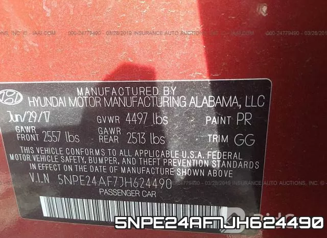 5NPE24AF7JH624490 фото 10