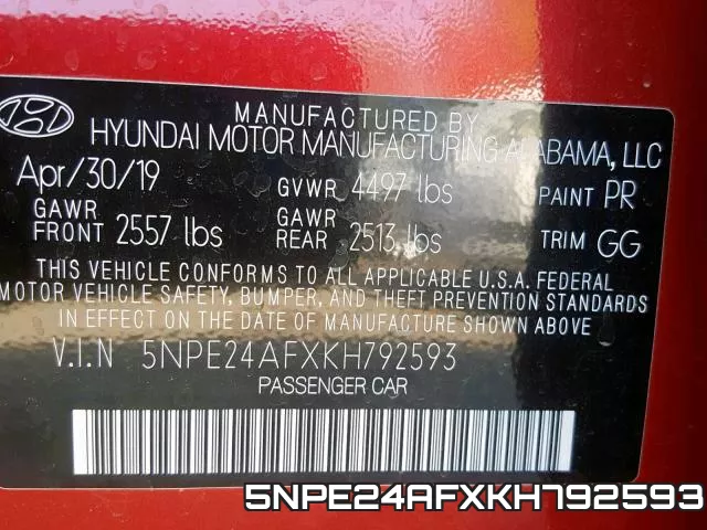 5NPE24AFXKH792593 фото 2
