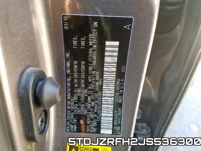 5TDJZRFH2JS536300 фото 2