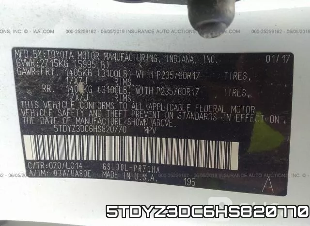 5TDYZ3DC6HS820770 фото 10