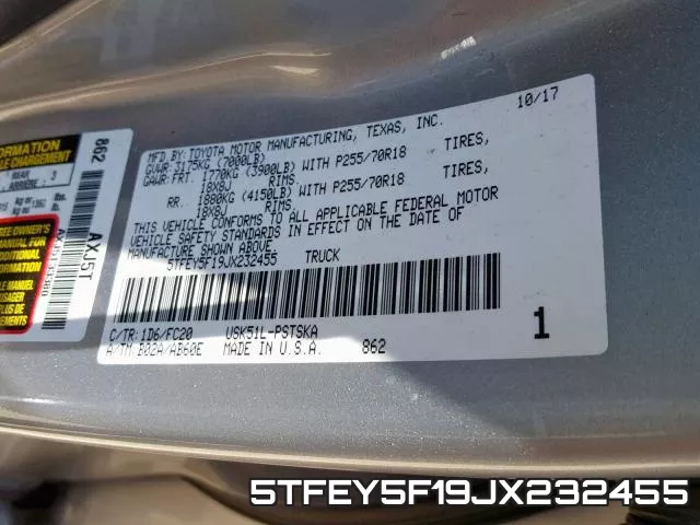5TFEY5F19JX232455 фото 2