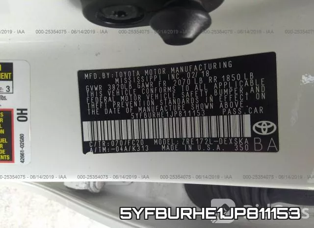 5YFBURHE1JP811153 фото 10