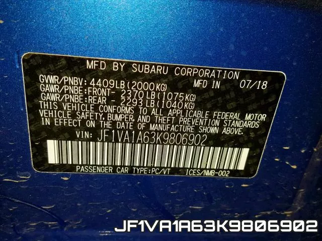JF1VA1A63K9806902 фото 2