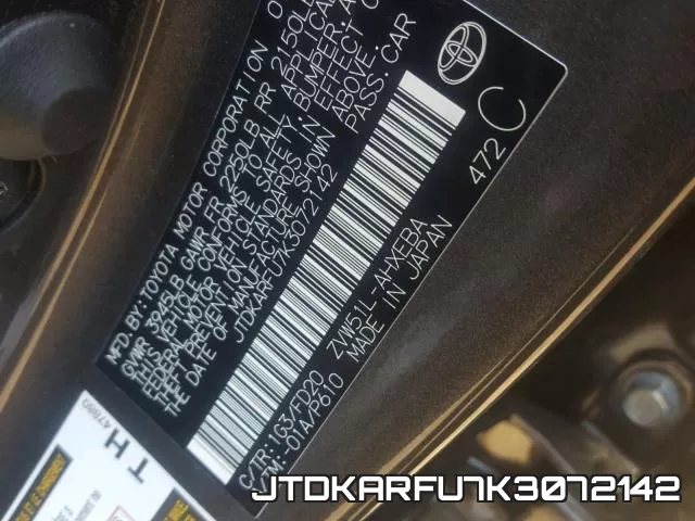JTDKARFU7K3072142 фото 2