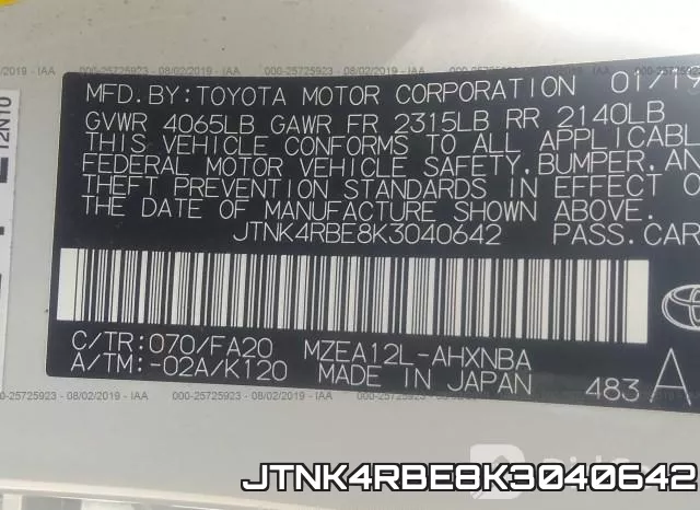 JTNK4RBE8K3040642 фото 10