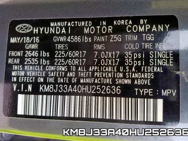 KM8J33A40HU252636 фото 2
