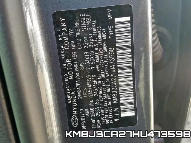 KM8J3CA27HU473598 фото 2