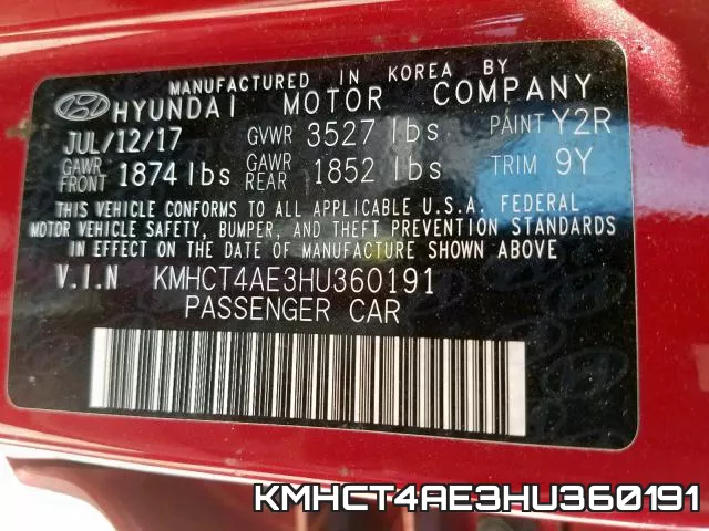 KMHCT4AE3HU360191 фото 2