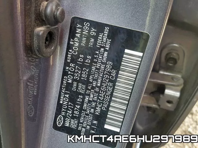 KMHCT4AE6HU297989 фото 2