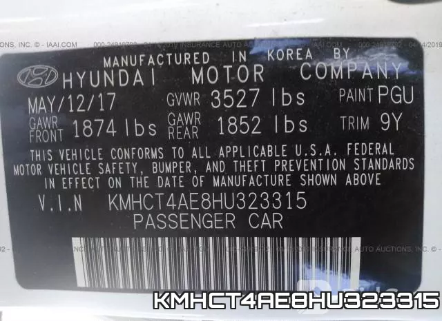 KMHCT4AE8HU323315 фото 10