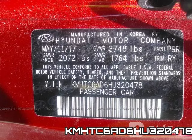 KMHTC6AD6HU320478 фото 10