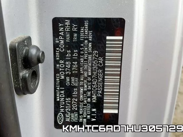 KMHTC6AD7HU305729 фото 2