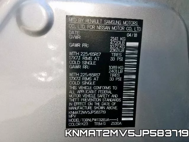 KNMAT2MV5JP583719 фото 2
