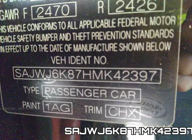 SAJWJ6K87HMK42397 фото 10