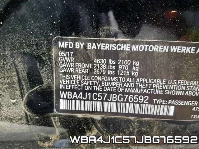 WBA4J1C57JBG76592 фото 2