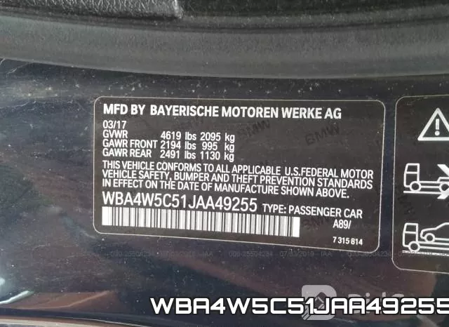 WBA4W5C51JAA49255 фото 10