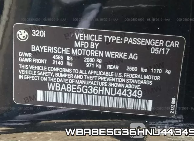 WBA8E5G36HNU44349 фото 10