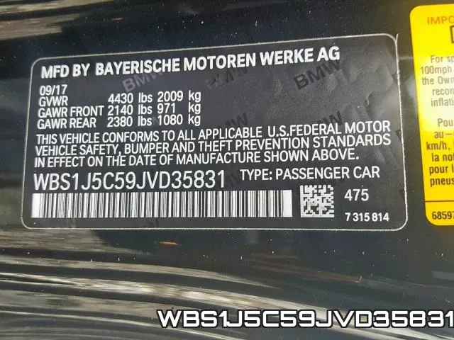 WBS1J5C59JVD35831 фото 2