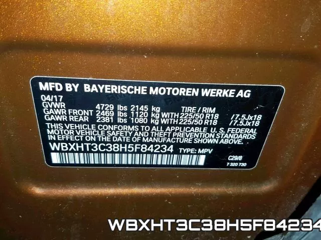 WBXHT3C38H5F84234 фото 2
