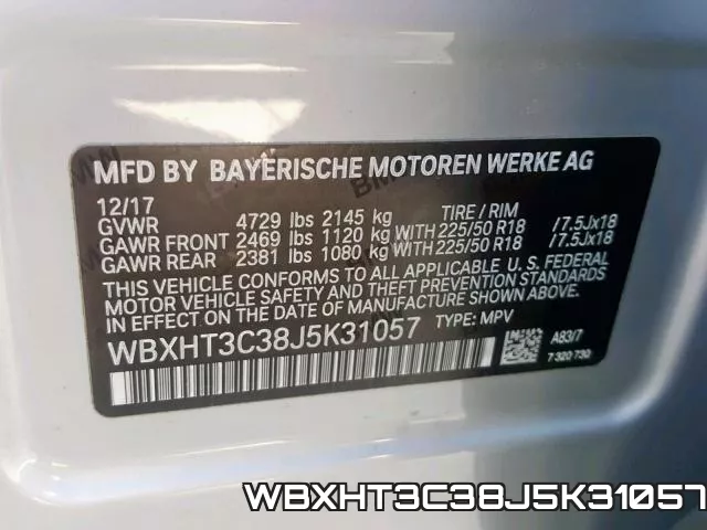 WBXHT3C38J5K31057 фото 2