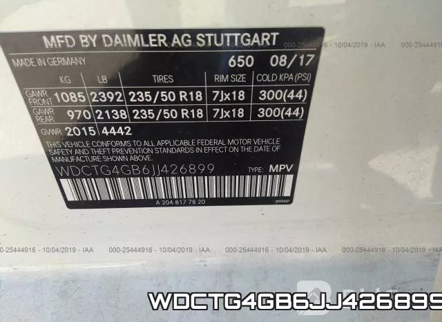 WDCTG4GB6JJ426899 фото 10