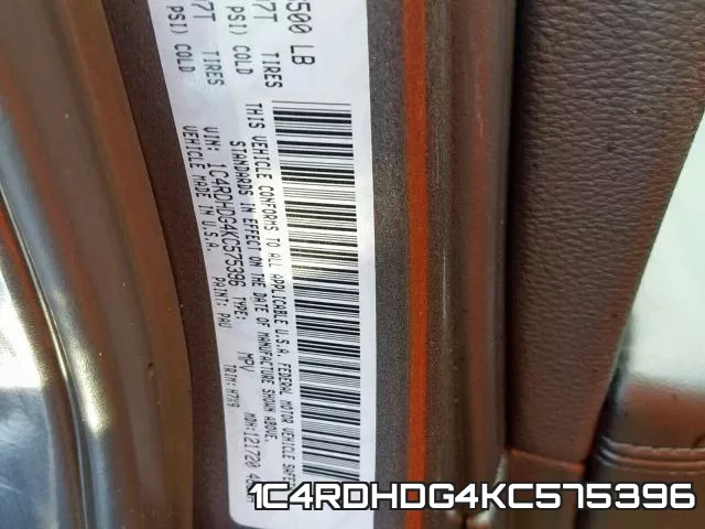 1C4RDHDG4KC575396 фото 2