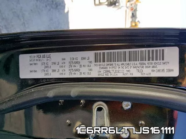 1C6RR6LT7JS161111 фото 2