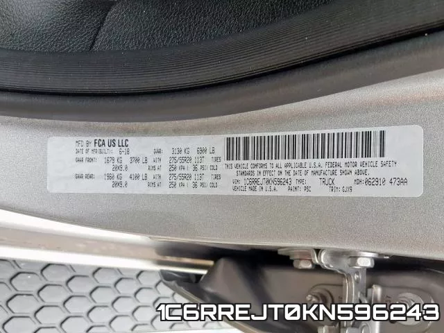 1C6RREJT0KN596243 фото 2