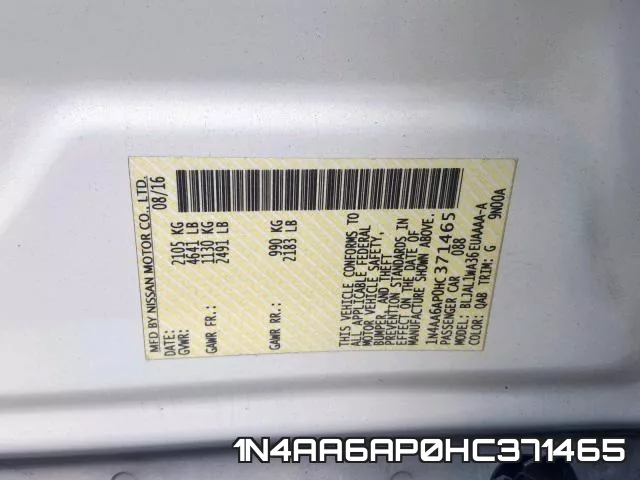 1N4AA6AP0HC371465 фото 2