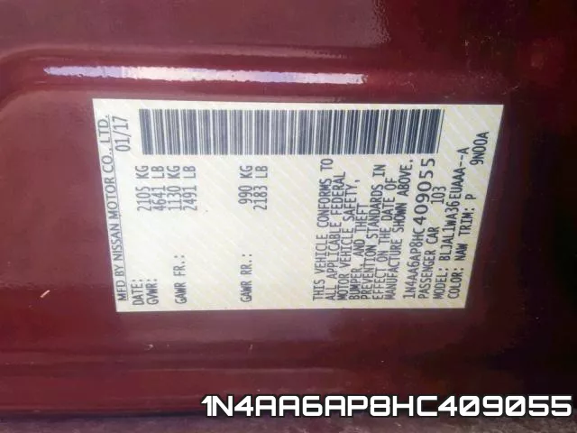 1N4AA6AP8HC409055 фото 2