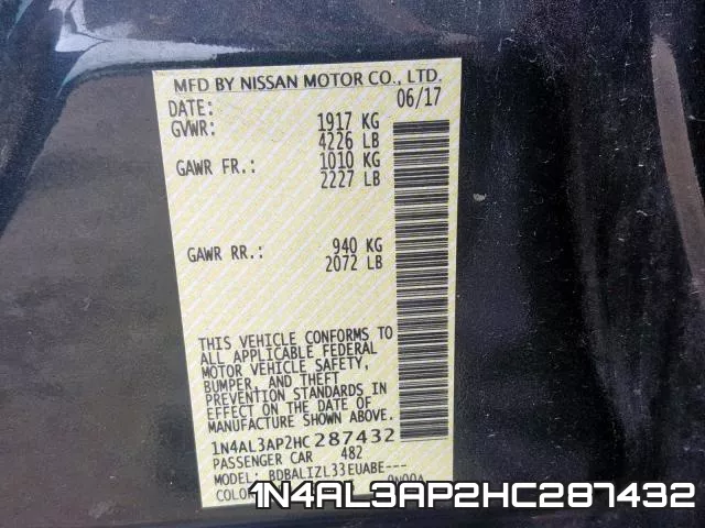 1N4AL3AP2HC287432 фото 2