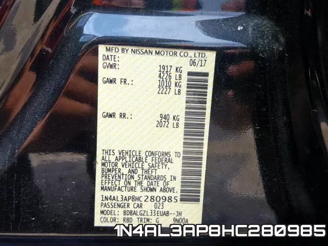 1N4AL3AP8HC280985 фото 2
