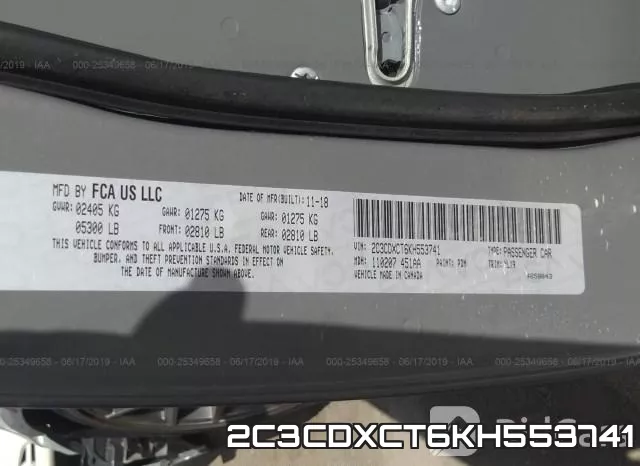 2C3CDXCT6KH553741 фото 10
