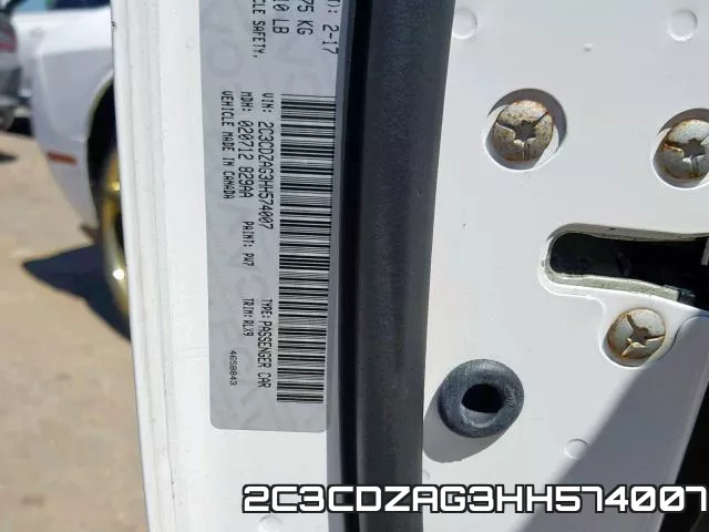 2C3CDZAG3HH574007 фото 2