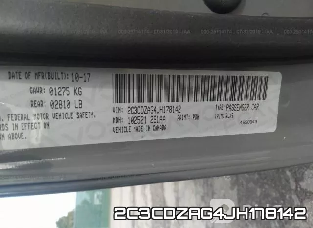 2C3CDZAG4JH178142 фото 10
