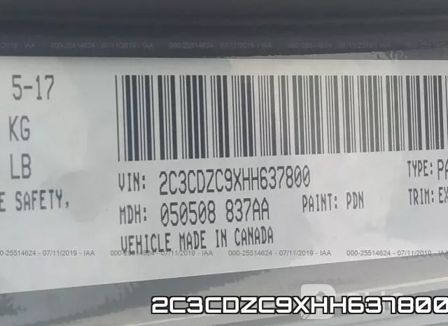 2C3CDZC9XHH637800 фото 10