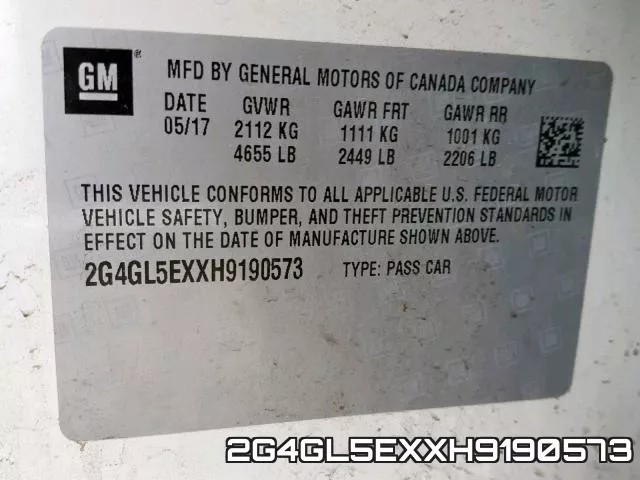2G4GL5EXXH9190573 фото 2