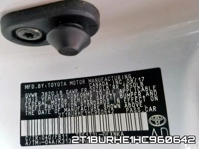2T1BURHE1HC960642 фото 2