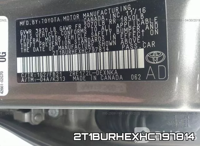 2T1BURHEXHC797814 фото 10