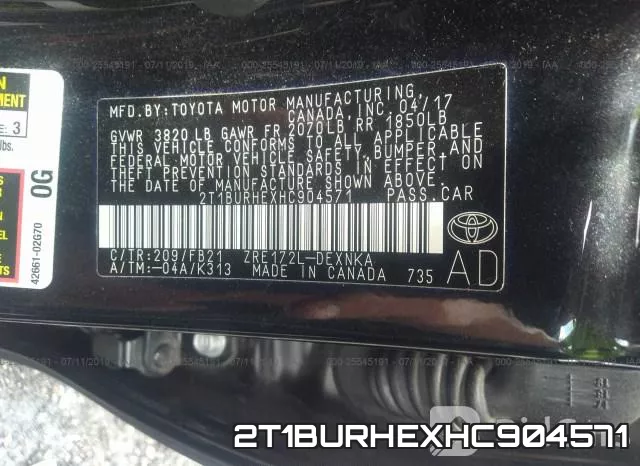 2T1BURHEXHC904571 фото 10