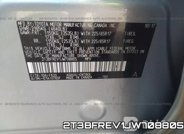 2T3BFREV1JW708805 фото 10