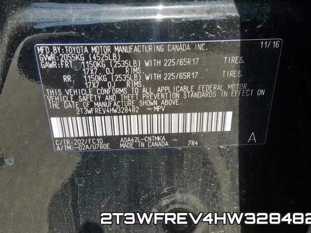 2T3WFREV4HW328482 фото 2