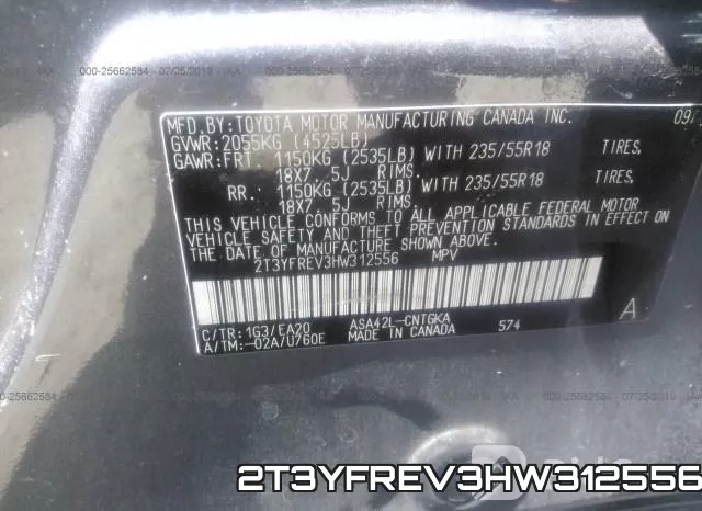2T3YFREV3HW312556 фото 10