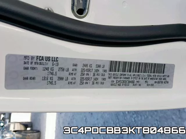 3C4PDCBB3KT804866 фото 2