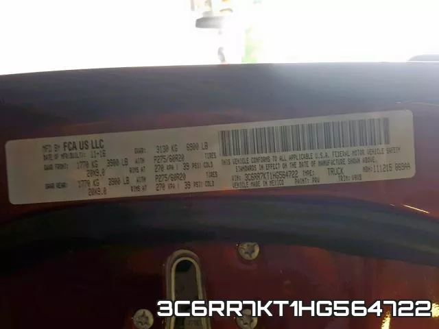 3C6RR7KT1HG564722 фото 2