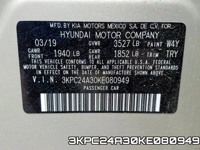 3KPC24A30KE080949 фото 2