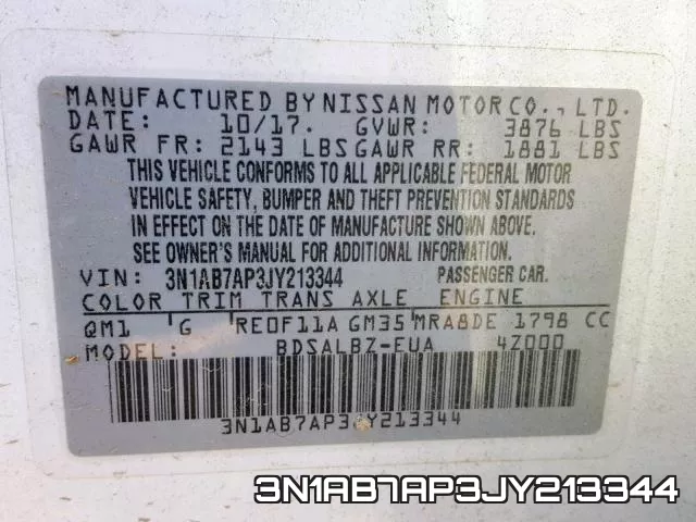 3N1AB7AP3JY213344 фото 2
