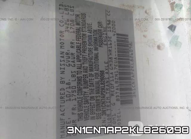 3N1CN7AP2KL826098 фото 10