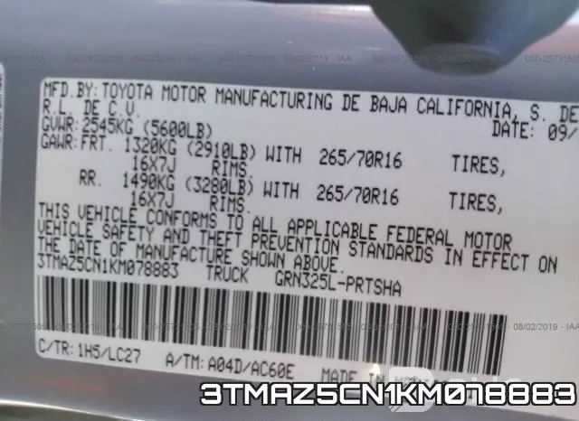 3TMAZ5CN1KM078883 фото 10